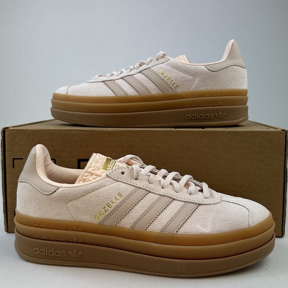 Adidas Kid's Gazelle Bold J Originals Size 7 Wonder Taupe Gum |JQ1296|